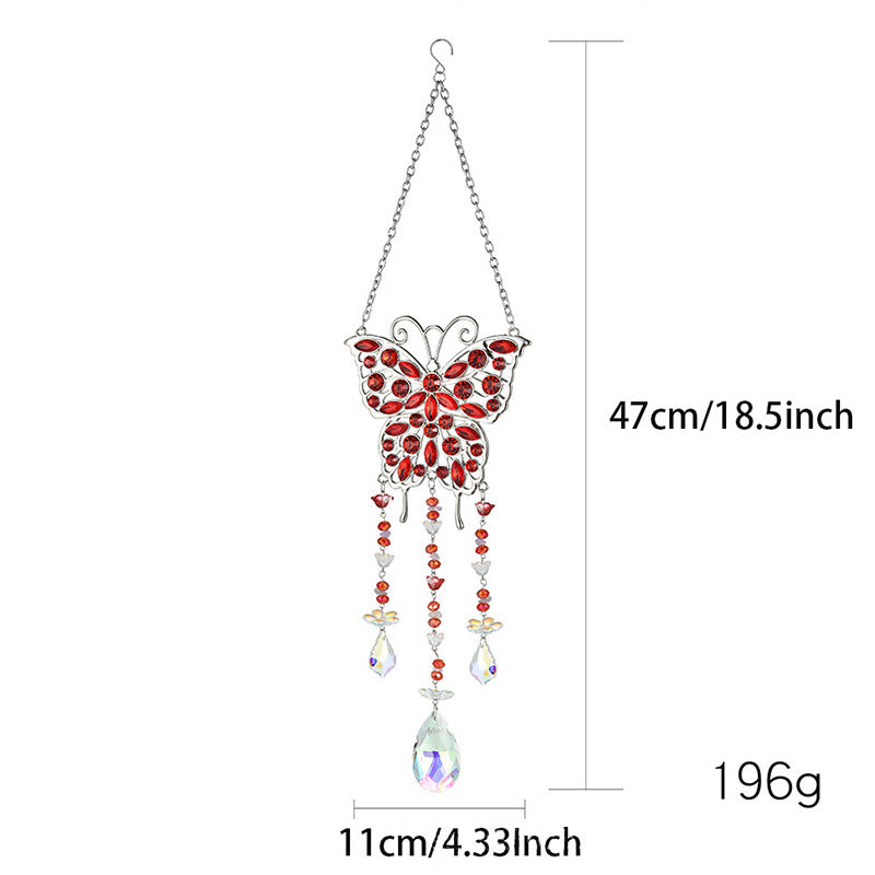 Olivenorma Butterfly Crystal Suncatcher Gemstone Wind Chime - image 6