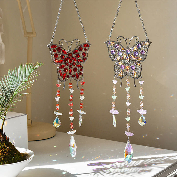 Olivenorma Butterfly Crystal Suncatcher Gemstone Wind Chime - image 10