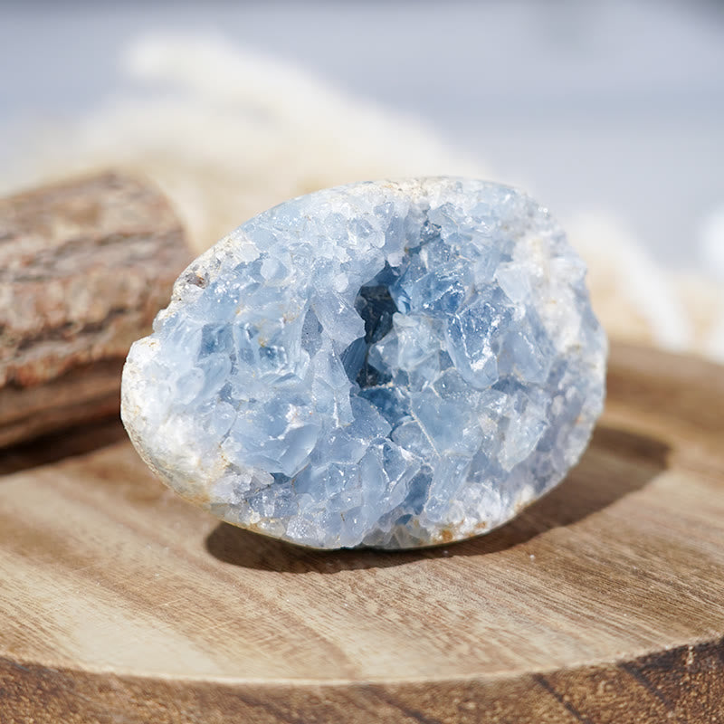 Olivenorma Natural Healing Crystal Raw Celestine Geode Rock - image 2