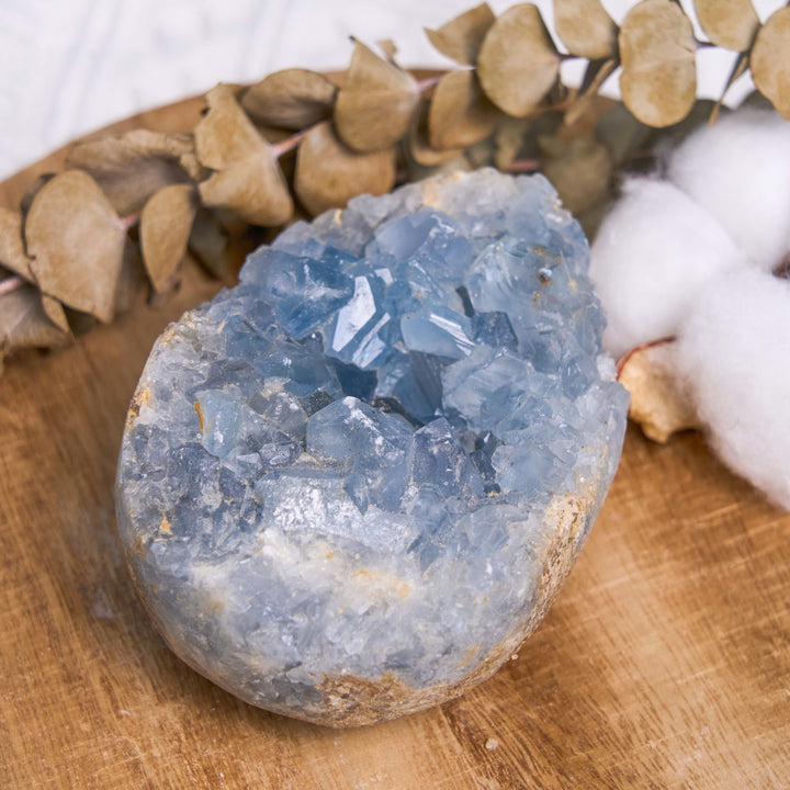 Olivenorma Natural Healing Crystal Raw Celestine Geode Rock - image 5