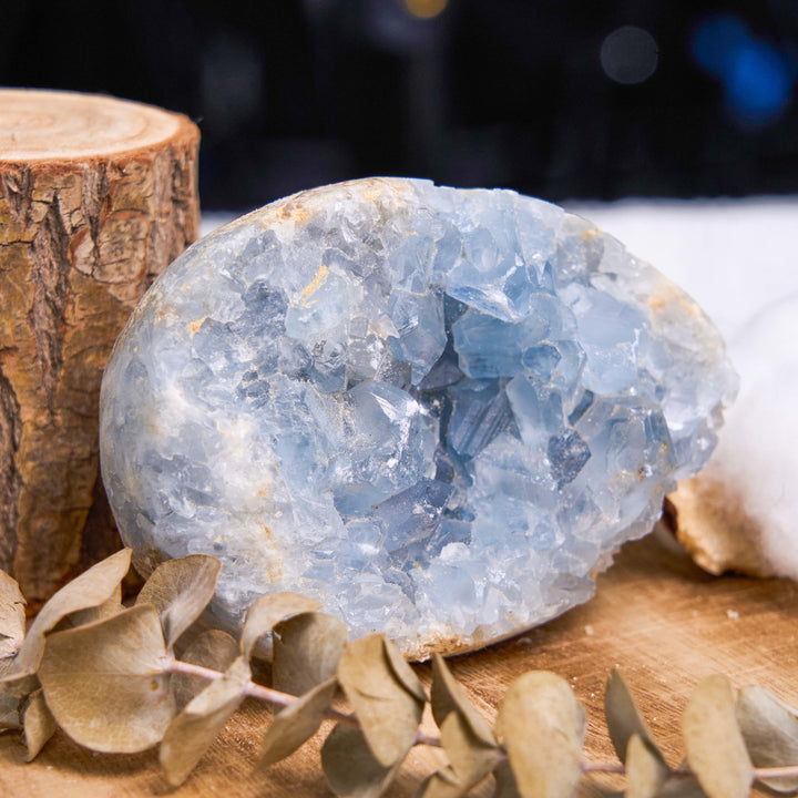 Olivenorma Natural Healing Crystal Raw Celestine Geode Rock - image 6