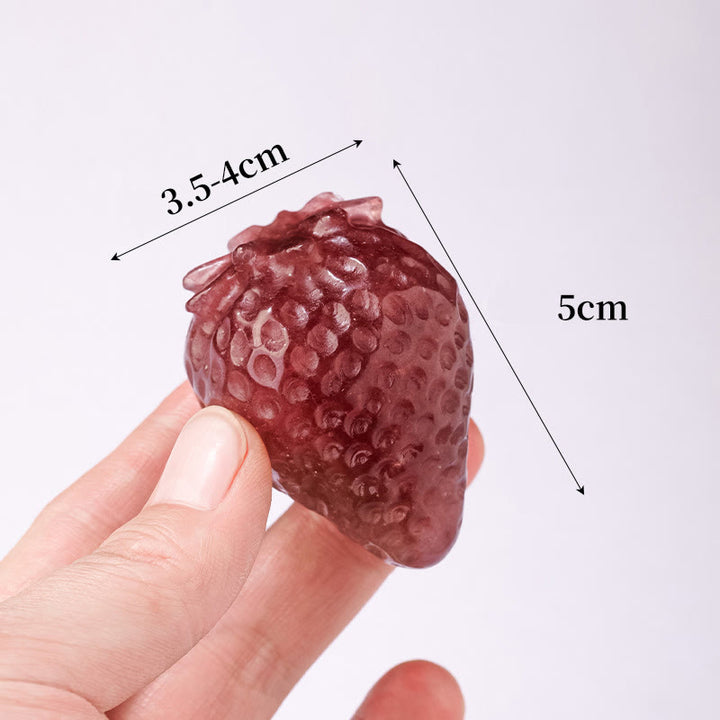 Olivenorma Natural Strawberry Quartz Crystal Ornament Gemstone Decoration - image 2