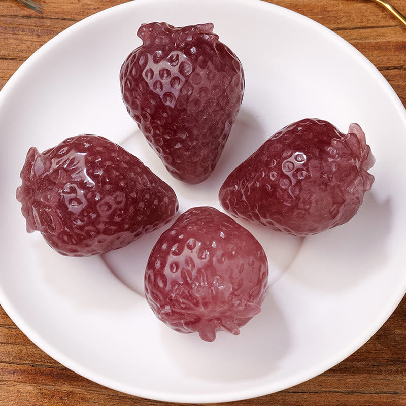 Olivenorma Natural Strawberry Quartz Crystal Ornament Gemstone Decoration - image 4