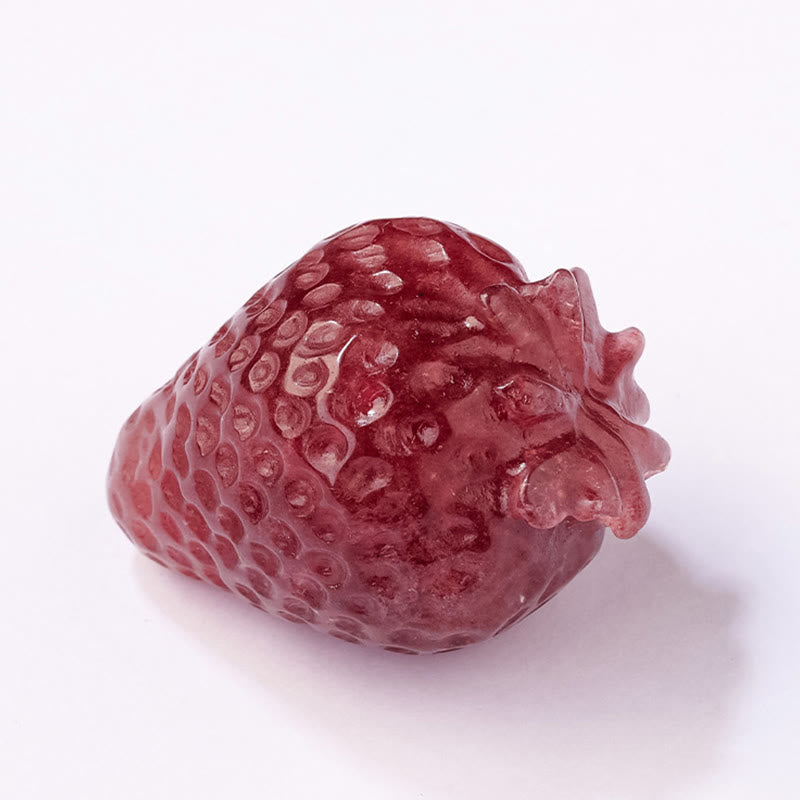Olivenorma Natural Strawberry Quartz Crystal Ornament Gemstone Decoration - Strawberry Quartz - image 1