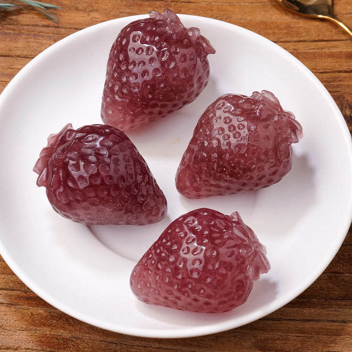 Olivenorma Natural Strawberry Quartz Crystal Ornament Gemstone Decoration - image 0