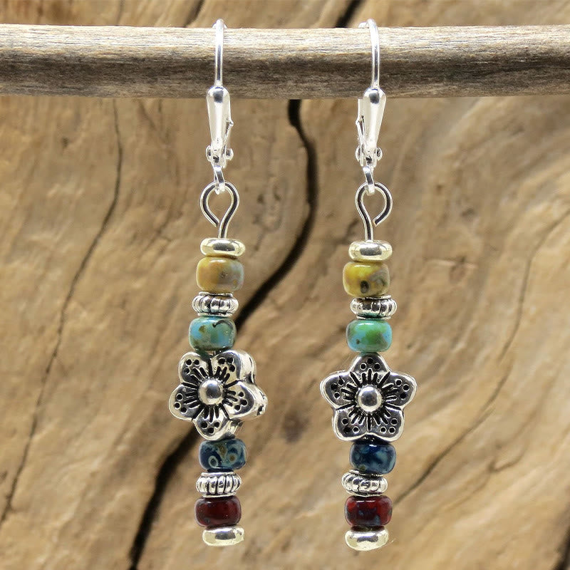 Olivenorma Boho Multi-Color Beaded Dangle Earrings - image 1
