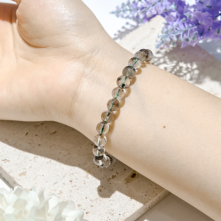 Olivenorma Natural Green Phantom Quartz Beads Bracelet - image 1