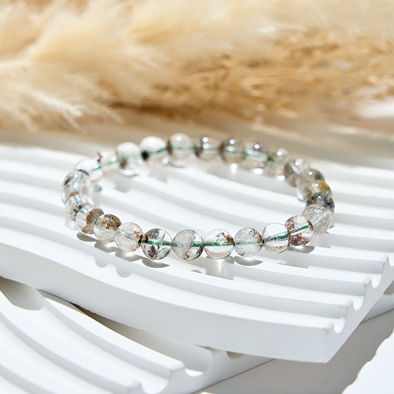 Olivenorma Natural Green Phantom Quartz Beads Bracelet - image 3