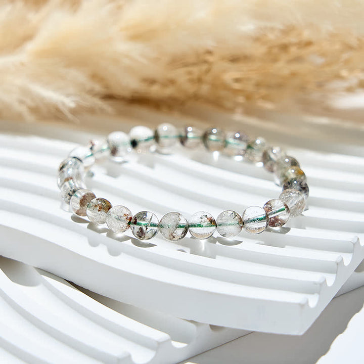 Olivenorma Natural Green Phantom Quartz Beads Bracelet - image 3