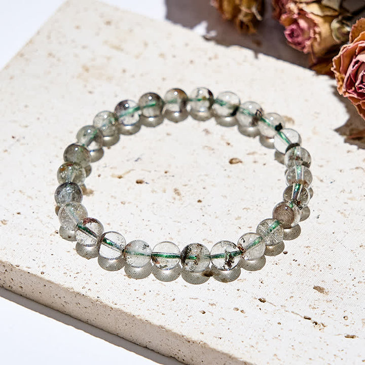 Olivenorma Natural Green Phantom Quartz Beads Bracelet - image 2