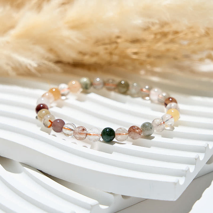 Olivenorma Natural Color Rutilated Quartz Beads Bracelet - image 3