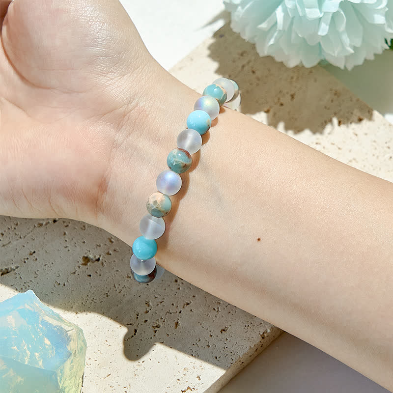 Olivenorma Natural Emperor Stone Moonstone Beads Bracelet - image 1