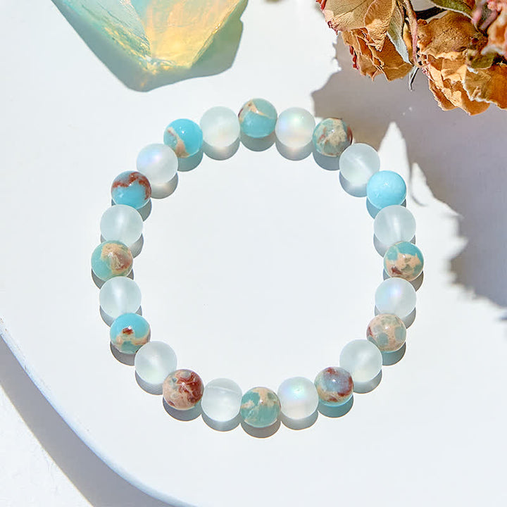 Olivenorma Natural Emperor Stone Moonstone Beads Bracelet - image 2