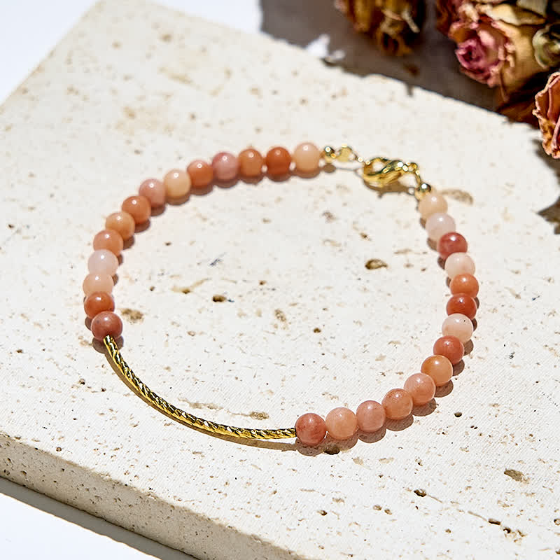 Olivenorma 2mm Natural Rhodochrosite Beads Bracelet - image 2