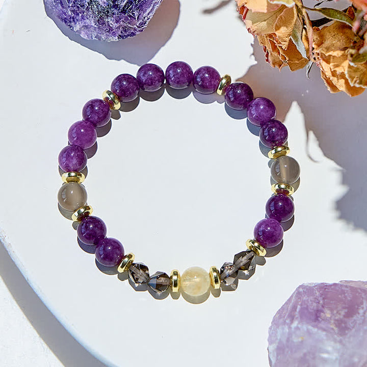 Olivenorma Natural Purple Chalcedony Beads Bracelet - image 2
