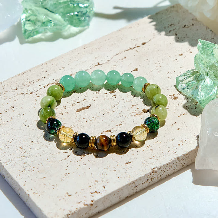 Olivenorma Natural Green Aventurine Prehnite Beads Bracelet - Natural Stone - image 0
