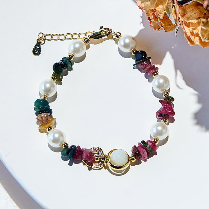 Olivenorma Natural Tourmaline Pearl Beads Bracelet - image 2