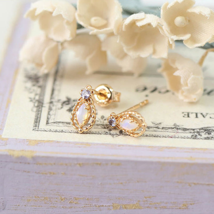 Olivenorma Opal Necklace Ring Earrings Set Gemstone Jewelry Set - image 10