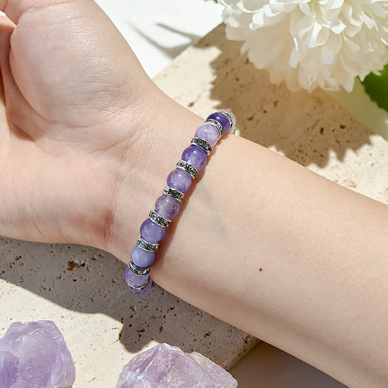 Olivenorma Natural Lepidolite Beaded Bracelet - image 1