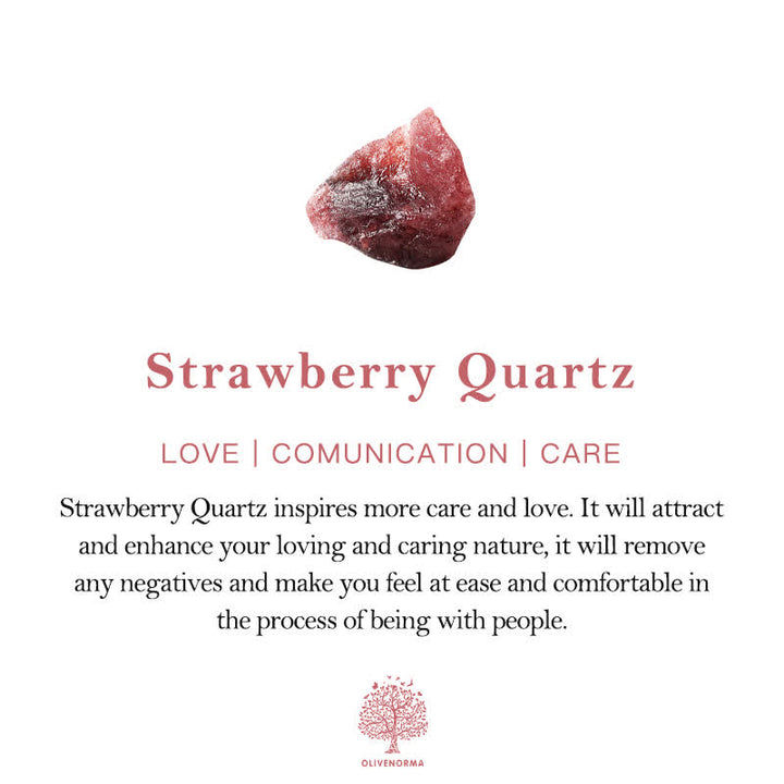 Olivenorma Natural Strawberry Quartz Beaded Bracelet - image 4