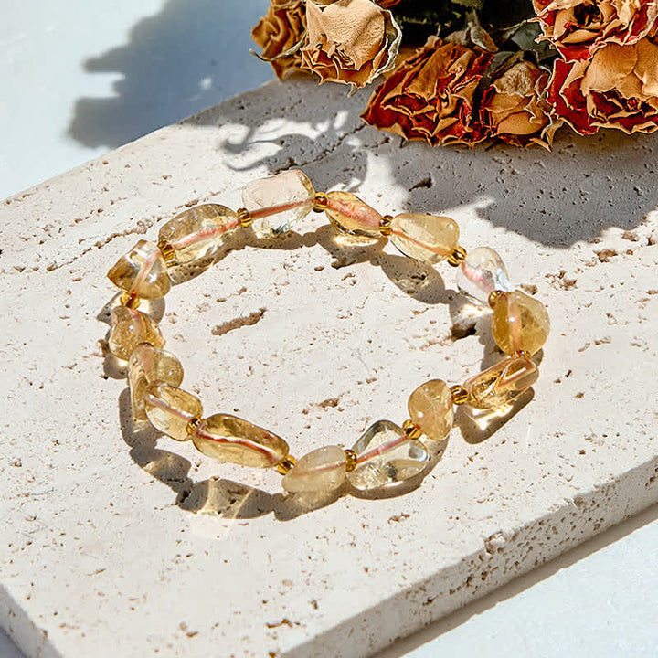 Olivenorma Natural Citrine Beaded Bracelet - Citrine - image 0