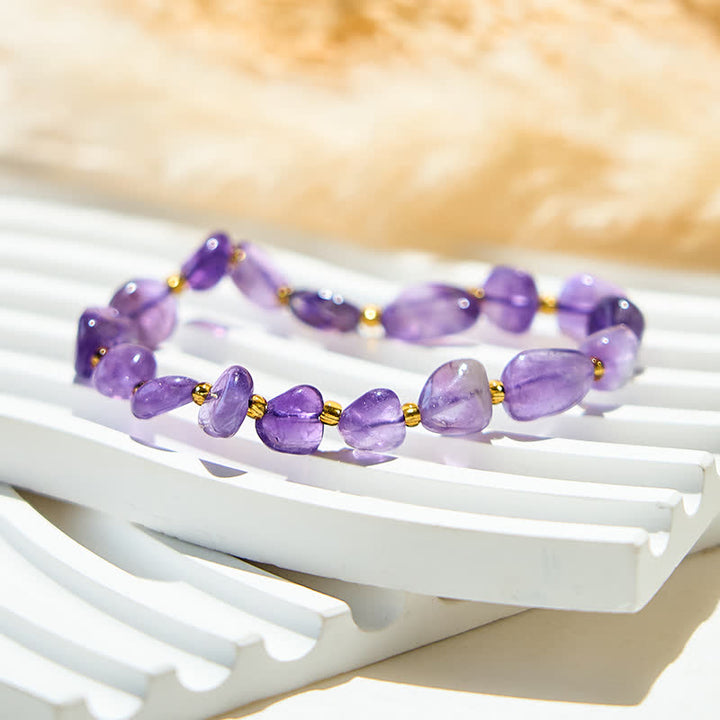 Olivenorma Natural Amethyst Beaded Bracelet - image 3