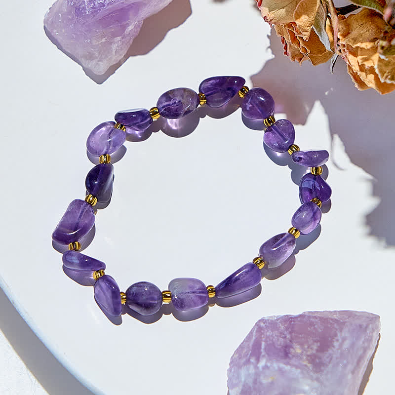 Olivenorma Natural Amethyst Beaded Bracelet - image 2