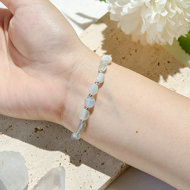 Olivenorma Natural Irregular Moonstone Bead Bracelet - image 1