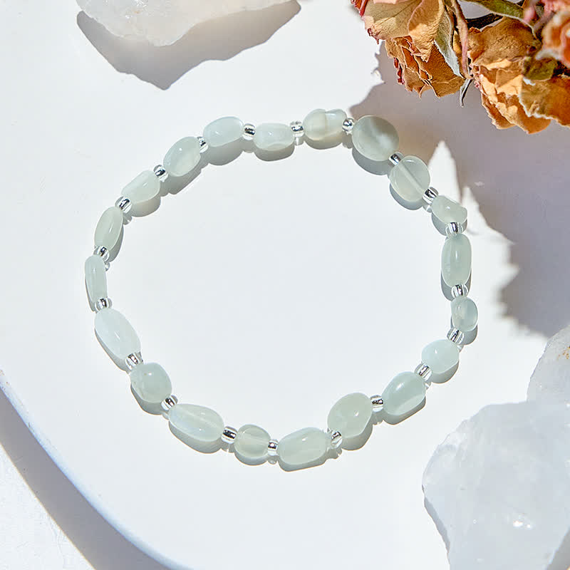 Olivenorma Natural Irregular Moonstone Bead Bracelet - image 2