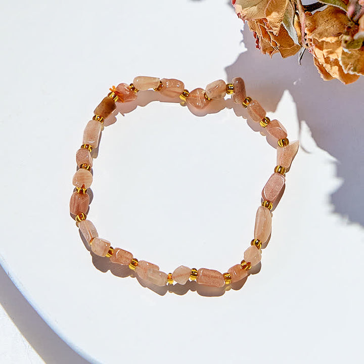 Olivenorma Natural Sun Stone Beaded Bracelet - image 2