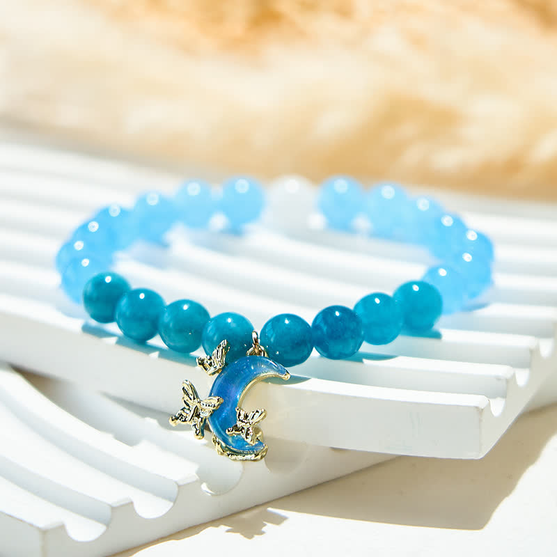 Olivenorma Natural Blue Apatite Aquamarine Beaded Bracelet - image 3
