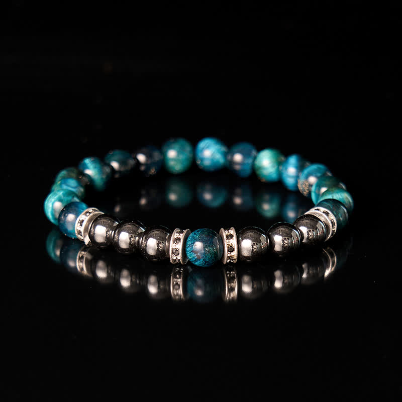 Olivenorma Natural Lake Green Tiger Eye Beaded Bracelet - image 4