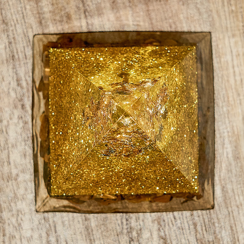 Olivenorma Natural Tiger-Eye Healing Energy Orgone Pyramid - image 3