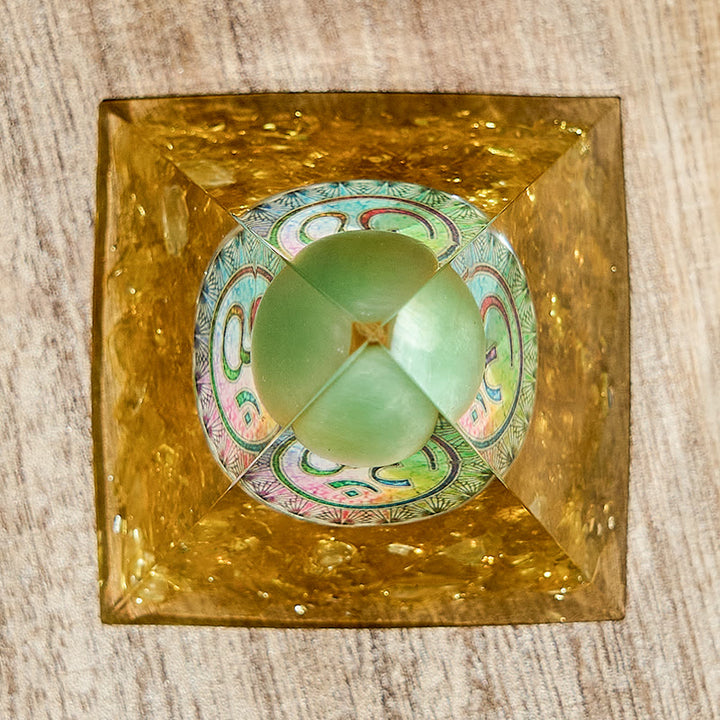 Olivenorma Moonstone Amber Healing Crystals Orgone Pyramid - image 3