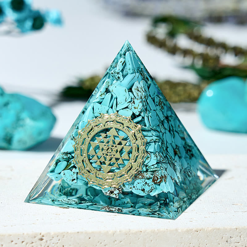 Flower×FlowerInBigPyramidオルゴナイト☆彡.。 FLOWER OF LIFE - Orgone Pyramid – olivenorma