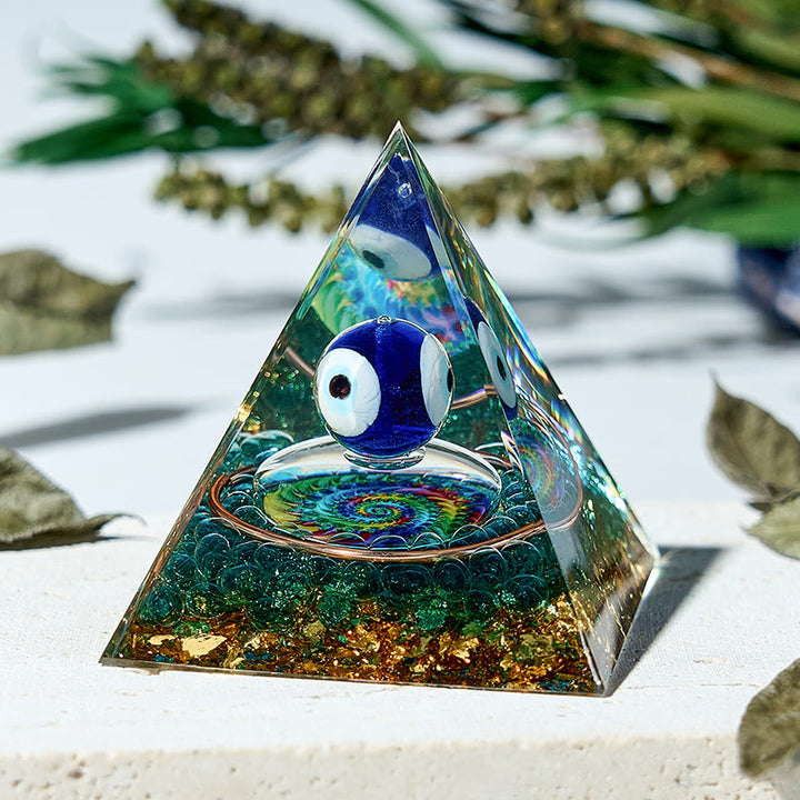 Olivenorma Aquamarine Handmade Protection Energy Orgone Pyramid - Aquamarine - image 0