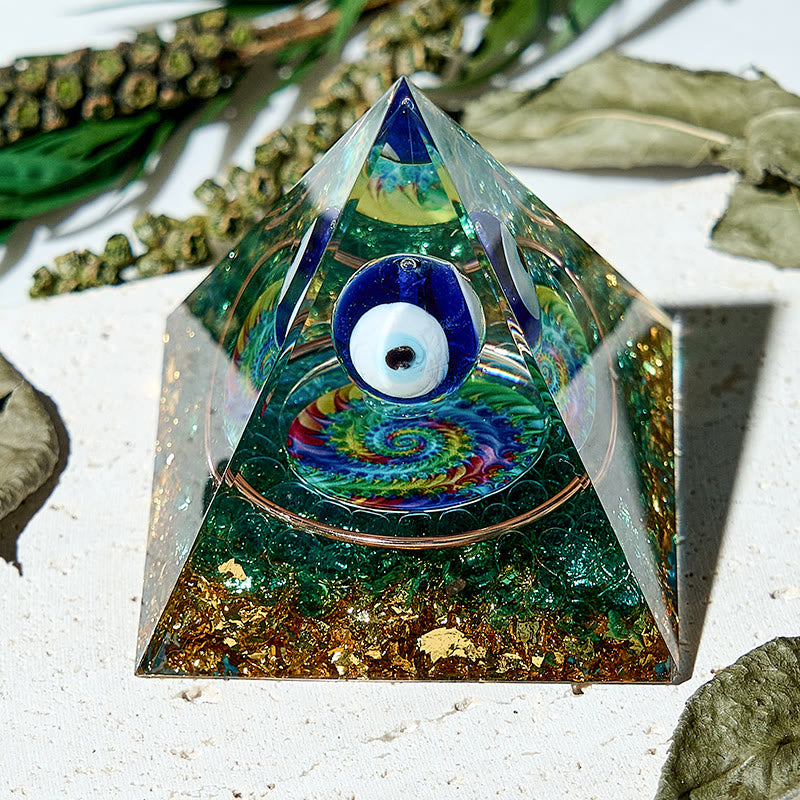 Olivenorma Aquamarine Handmade Protection Energy Orgone Pyramid - image 1