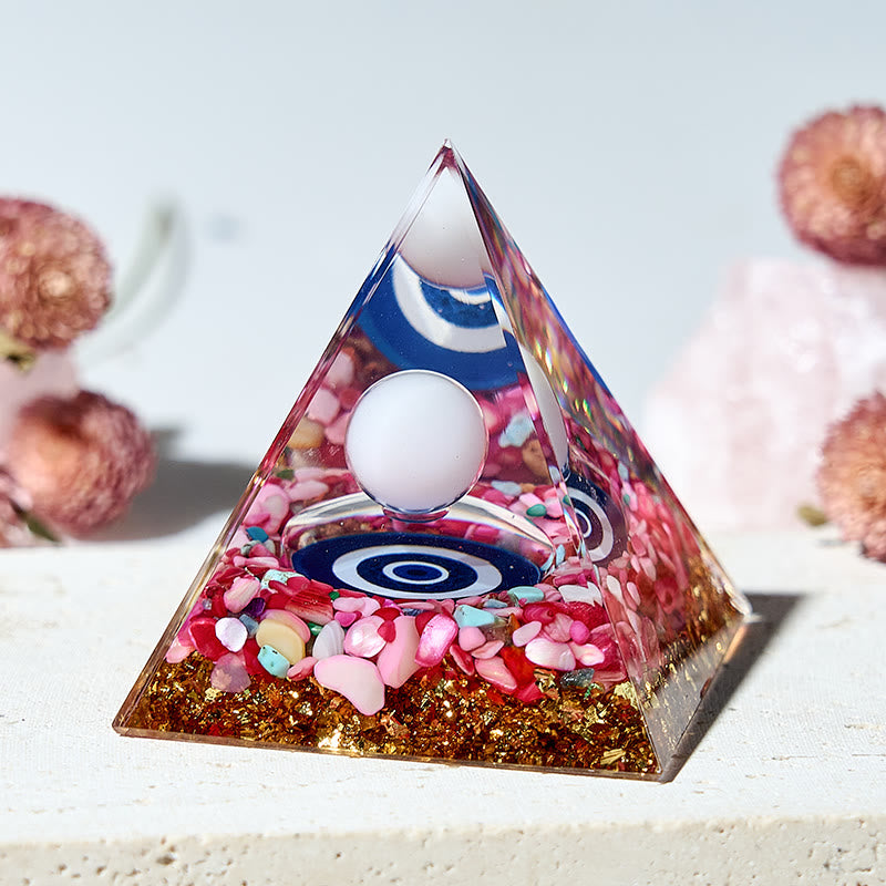 Olivenorma White Agate Harmony Healing Crystal Orgone Pyramid - Natural Stone - image 0