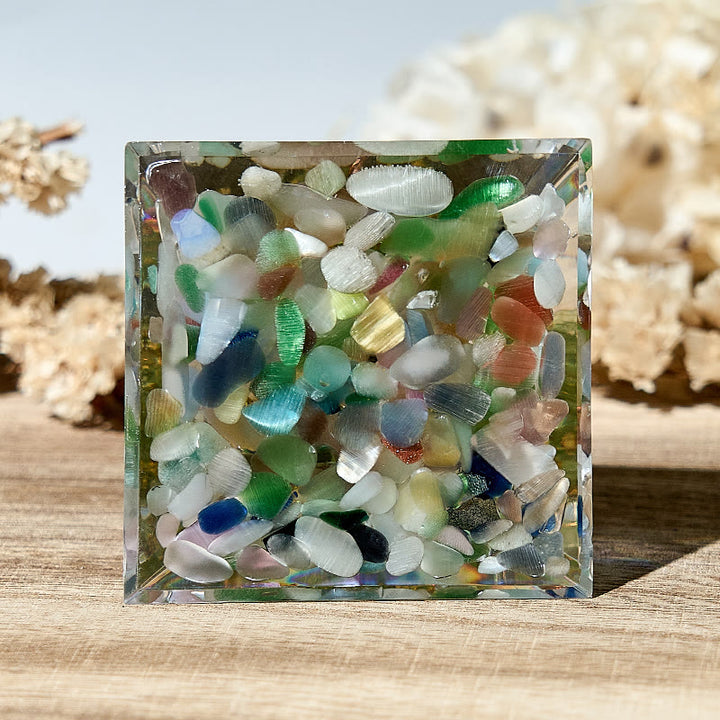 Olivenorma Tree of Life Peridot Healing Crystal Orgone Pyramid - image 2