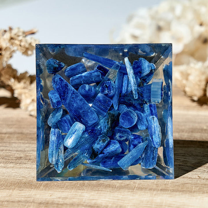 Olivenorma Genuine Sodalite Kyanite Blue Earth Orgone Pyramid - image 2