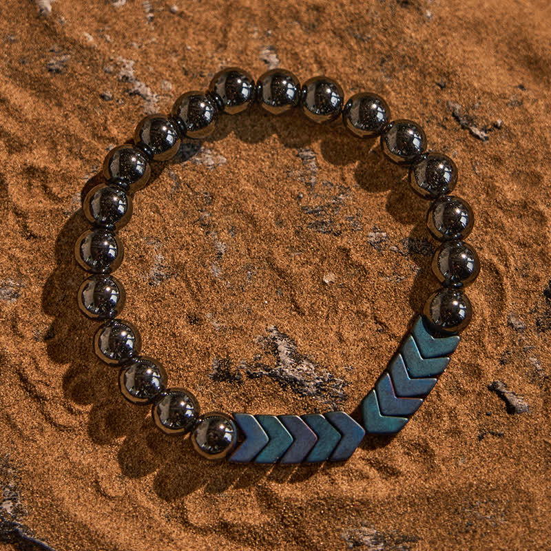 Olivenorma Natural Hematite Plated Arrow Beads Bracelet - image 3