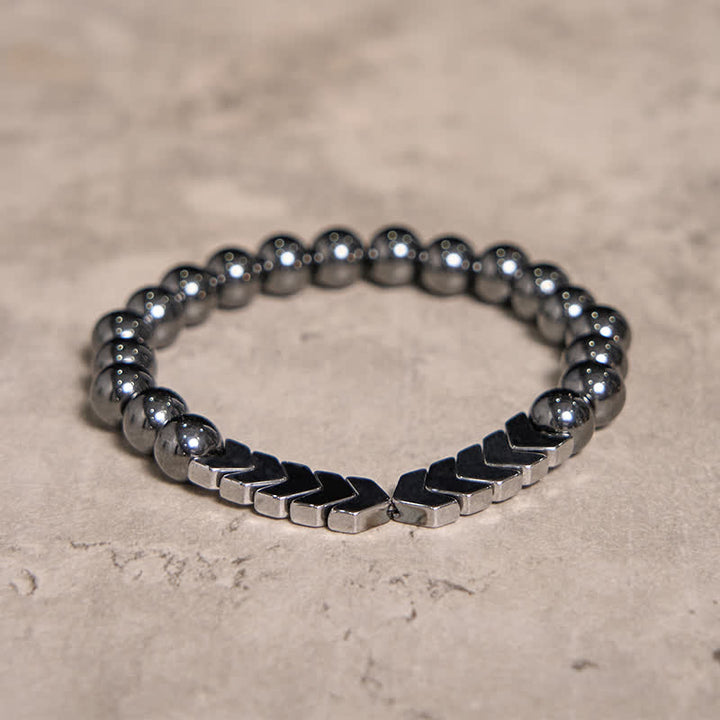 Olivenorma Natural Silver Color Hematite Arrow Beads Bracelet - image 3