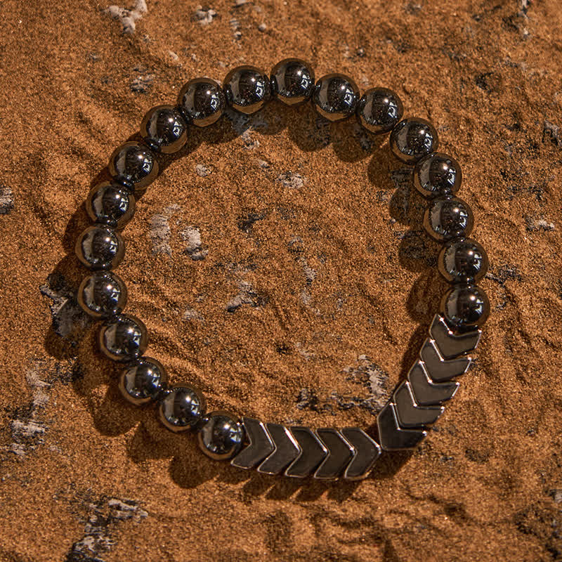 Olivenorma Natural Silver Color Hematite Arrow Beads Bracelet - image 2