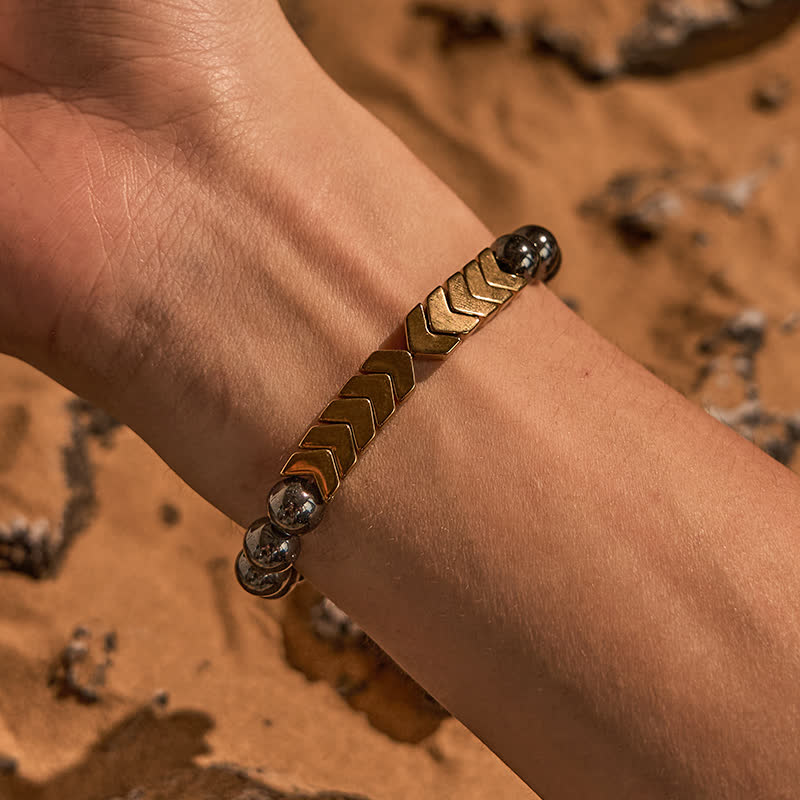 Olivenorma Natural Golden Hematite Arrow Beads Bracelet - image 1