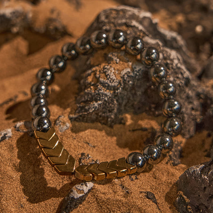 Olivenorma Natural Golden Hematite Arrow Beads Bracelet - image 2