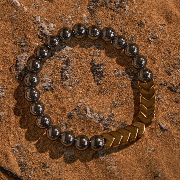 Olivenorma Natural Golden Hematite Arrow Beads Bracelet - image 3