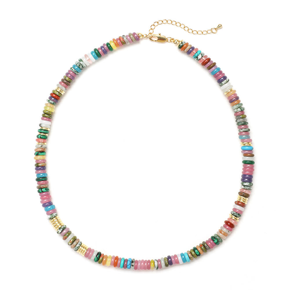 Olivenorma Boho Sun Moon Star Gemstone Beaded Necklace - image 20