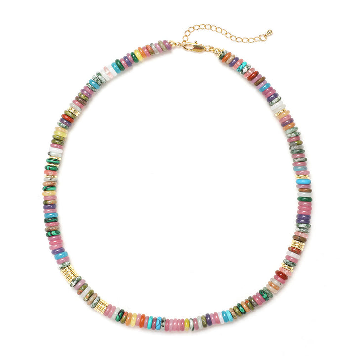 Olivenorma Boho Sun Moon Star Gemstone Beaded Necklace - image 20