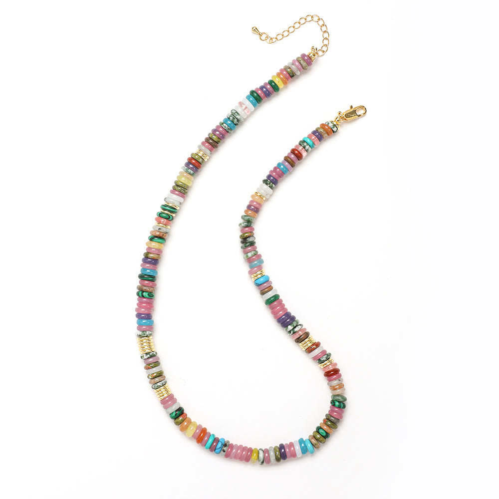 Olivenorma Boho Sun Moon Star Gemstone Beaded Necklace - image 22