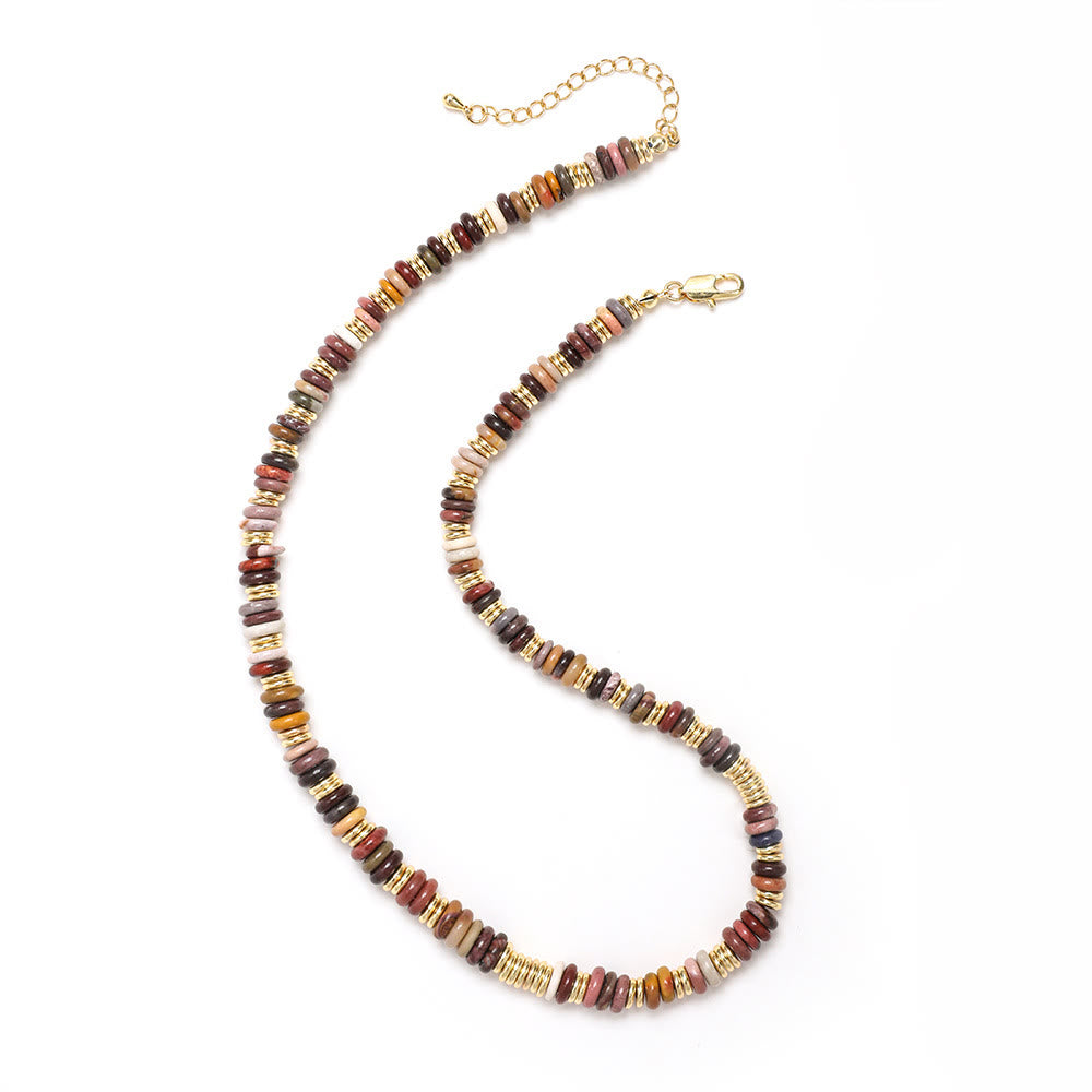 Olivenorma Boho Sun Moon Star Gemstone Beaded Necklace - image 25